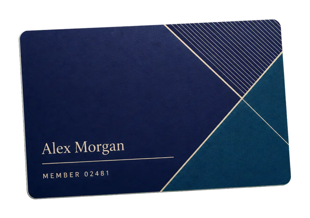 Premium printed membership card